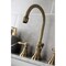 Kingston Brass KS2983TAL Widespread Bathroom Faucet with Brass Pop-Up, Antique Brass KS2983TAL - alternate 6